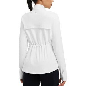 Women's Fleece Lined Lightweight Winter Coat with Zip Pockets Adjustable Waist